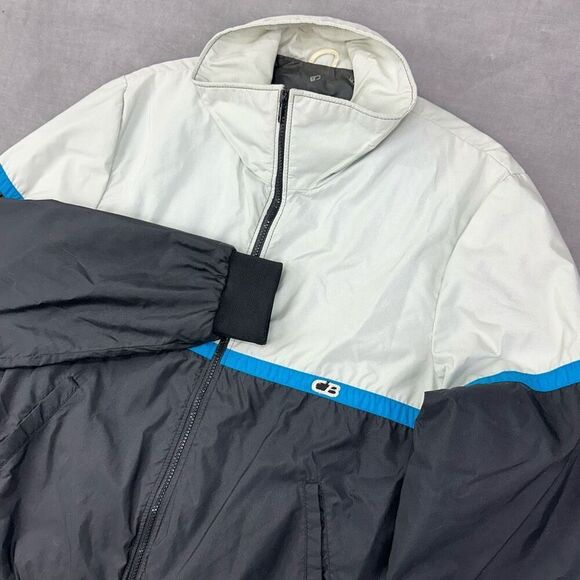 VTG 80s CB SPORTS Jacket Mens XL Black White‎ Color Block Insulated Bomber USA